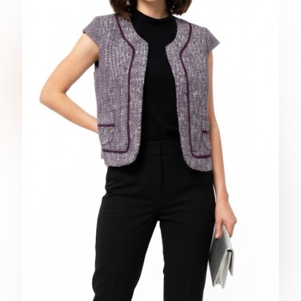 Charlotte Russe Purple Tweed Vest